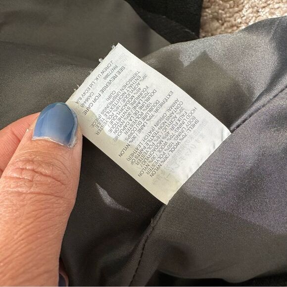 J.Crew Chateau Parka Italian Stadium Cloth Wool Blend Coat in Black Size 0 - Picture 8 of 10